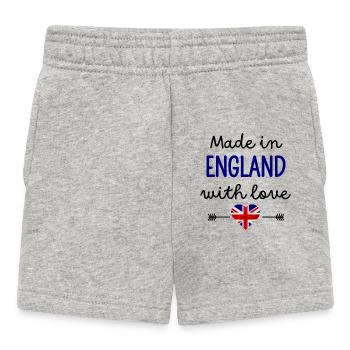 Fabriqué en Angleterre avec amour – Vêtements pour bébé - Short Bébé - gris chiné - Devant