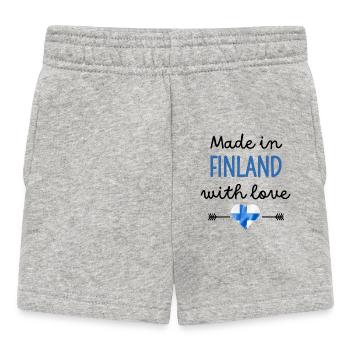 Made in Finland with Love – Babykleidung - Baby Shorts - Grau meliert - Vorne