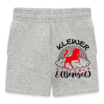 Petit Enfant Ange Licorne Bébé Arc-en-ciel Dicton. - Short Bébé - gris chiné - Devant