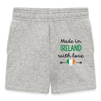 Fabriqué en Irlande avec amour – Vêtements pour bébé - Short Bébé - gris chiné - Devant