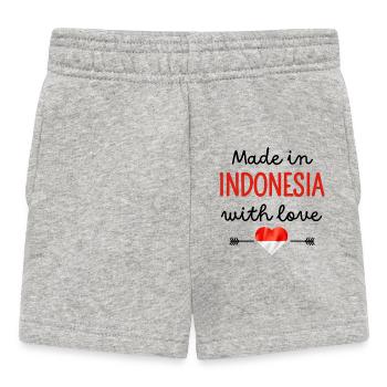 Made in Indonesia with Love – Babykleidung - Baby Shorts - Grau meliert - Vorne