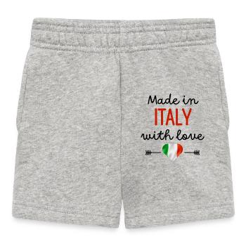 Made in Italy with Love – Babykleidung - Baby Shorts - Grau meliert - Vorne