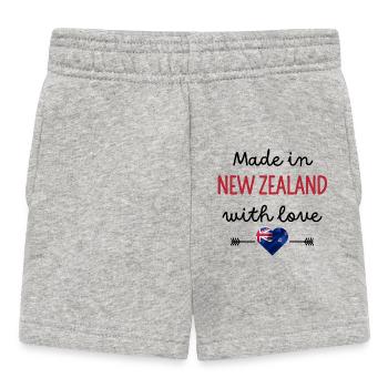 Fabriqué en Nouvelle-Zélande avec amour – Vêtements pour bébé - Short Bébé - gris chiné - Devant