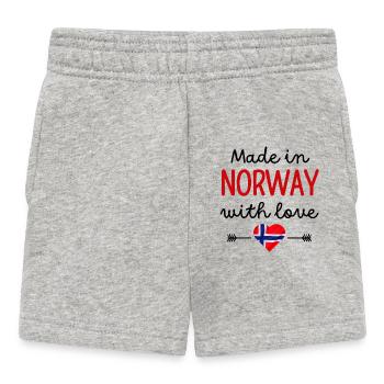 Made in Norway with Love – Babykleidung - Baby Shorts - Grau meliert - Vorne