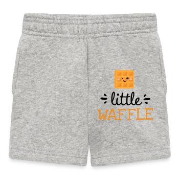 Little Waffle – Cute Baby Clothes - Baby Shorts - heather grey - Front