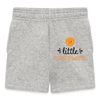 Little Stroopwafel – Cute Baby Clothes - Baby Shorts - heather grey - Front