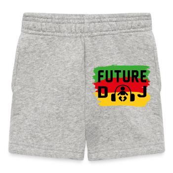 Future DJ Baby Music Paroles musicales - Short Bébé - gris chiné - Devant