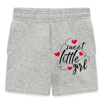Douce petite fille Kleines Süßes Mädchen Baby - Short Bébé - gris chiné - Devant