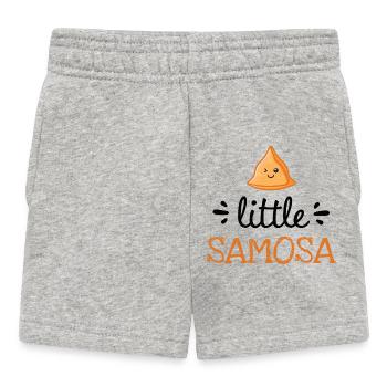 Little Samosa – Süße Babykleidung - Baby Shorts - Grau meliert - Vorne