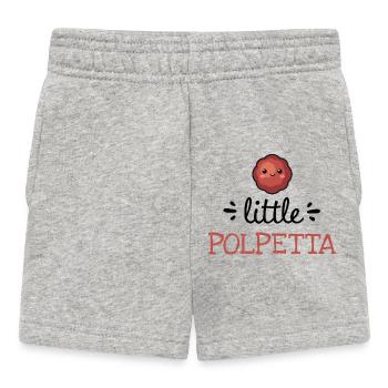Little Polpetta – Cute Baby Clothes - Baby Shorts - heather grey - Front