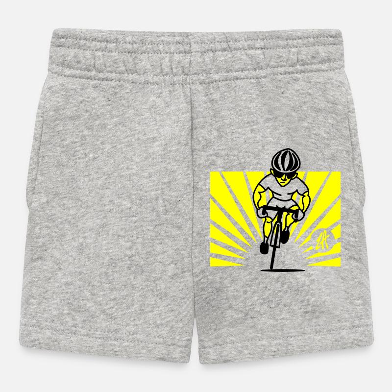 Radfahrer - Baby Shorts - Grau meliert