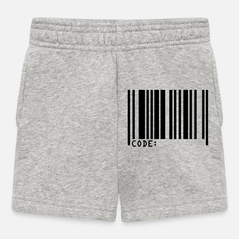 barcode - Short Bébé - gris chiné
