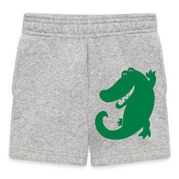 krokodil - Baby Shorts - Grau meliert - Vorne