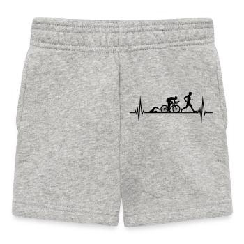 Herzschlag Sport Triathlon - Baby Shorts - Grau meliert - Vorne