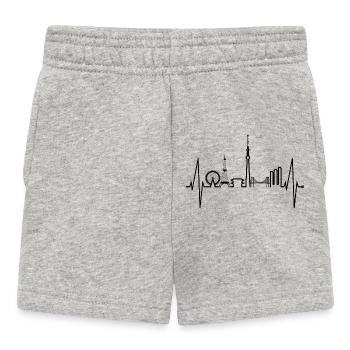 Tokyo Skyline Heartbeat Japan Heart I Love Tokyo - Baby Shorts - heather grey - Front