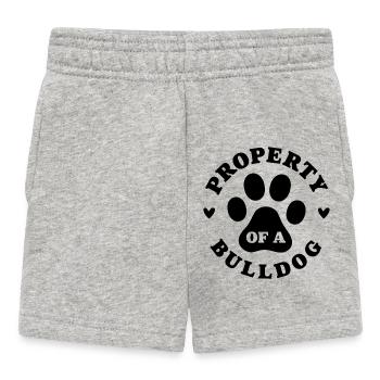 Propriété d’un bouledogue - Short Bébé - gris chiné - Devant