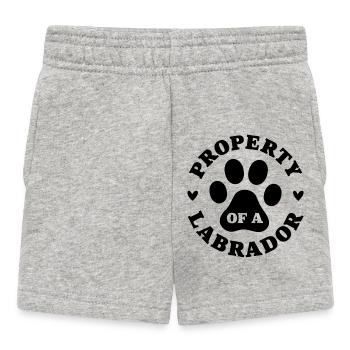 Eigentum eines Labradors - Baby Shorts - Grau meliert - Vorne