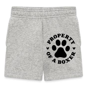 Eigentum eines Boxers - Baby Shorts - Grau meliert - Vorne