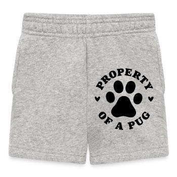 Property of a Pug - Baby Shorts - heather grey - Front