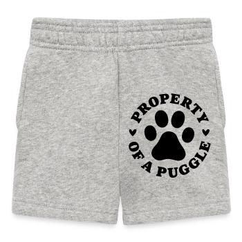 Property of a Puggle - Baby Shorts - heather grey - Front