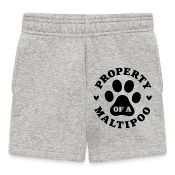 Eigentum eines Maltipoo - Baby Shorts - Grau meliert - Vorne