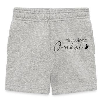 Du wirst Onkel - Baby Shorts - Grau meliert - Vorne