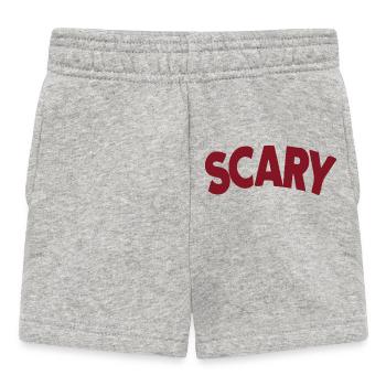 Scary Red Bold Lettering - Baby Shorts - heather grey - Front