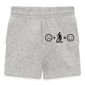 Motif floorball qui fonctionne immédiatement - Short Bébé - gris chiné - Devant
