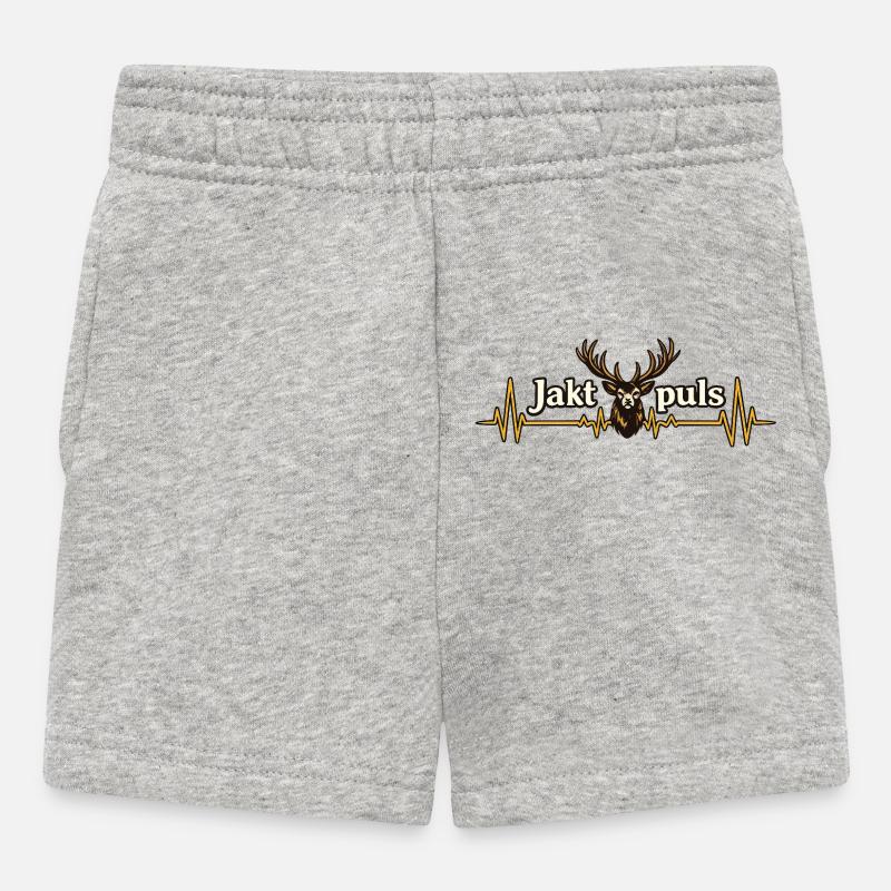 Cœur à pouls de chasse - Short Bébé - gris chiné