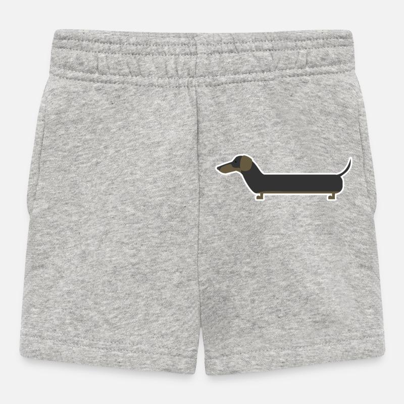 Dackel - Baby Shorts - Grau meliert