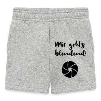 Mir geht's blendend Fotograf Spruch lustig Kamera - Baby Shorts - Grau meliert - Vorne