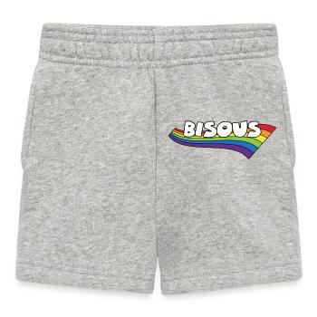 Bisous Rainbow Police Langue française - Short Bébé - gris chiné - Devant
