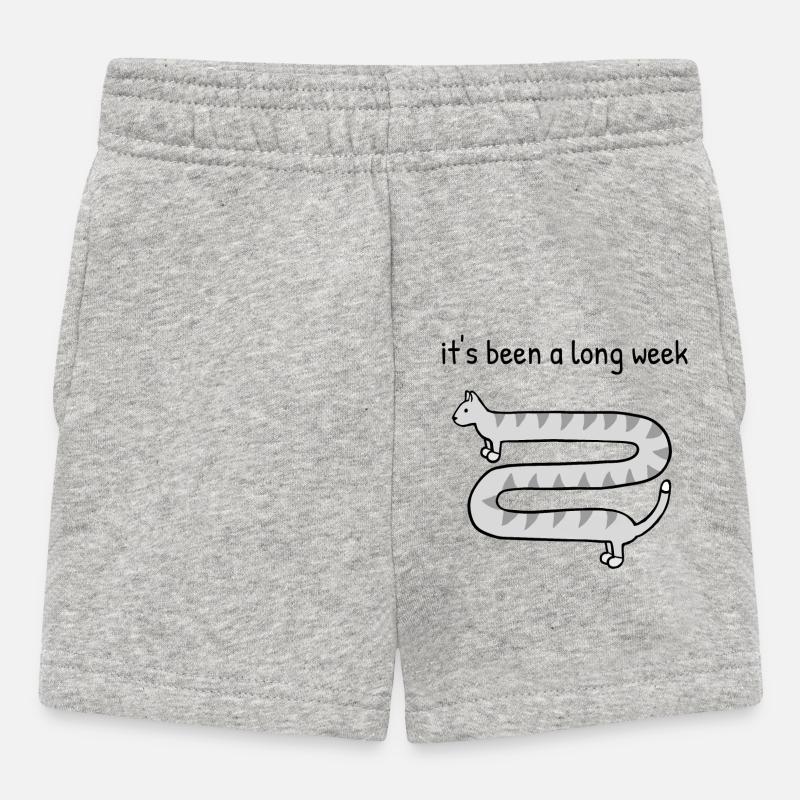 Es war eine lange Woche - Baby Shorts - Grau meliert