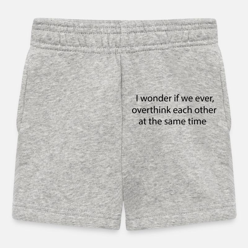 Statement lettering Overthinking - Baby Shorts - heather grey