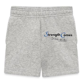 Strength comes from within - Baby Shorts - Grau meliert - Vorne
