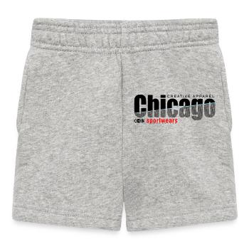 Minimalistisches Berglandschaft T-Shirt - Baby Shorts - Grau meliert - Vorne