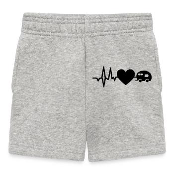 Chemise de camping Heartbeat – Heart Caravan Design - Short Bébé - gris chiné - Devant