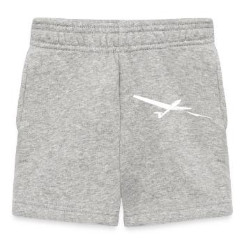 Segelflugzeug Windenstart Segelfliegen Pilot Logo - Baby Shorts - Grau meliert - Vorne