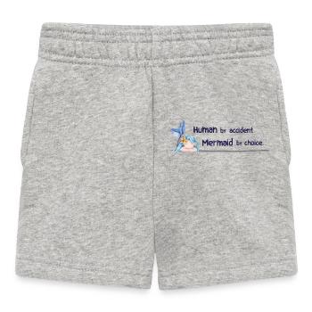 Mermaid by Choice – Magical Watercolor Saying - Baby Shorts - heather grey - Front