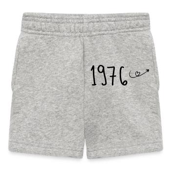 1976 Anniversaire 1976 Retro 1976 - Short Bébé - gris chiné - Devant