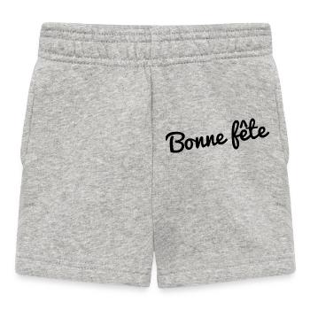 HERZLICHEN GLÜCKWUNSCH ZUM GEBURTSTAG. MUTTERTAG. VATERTAG. PARTEI - Baby Shorts - Grau meliert - Vorne