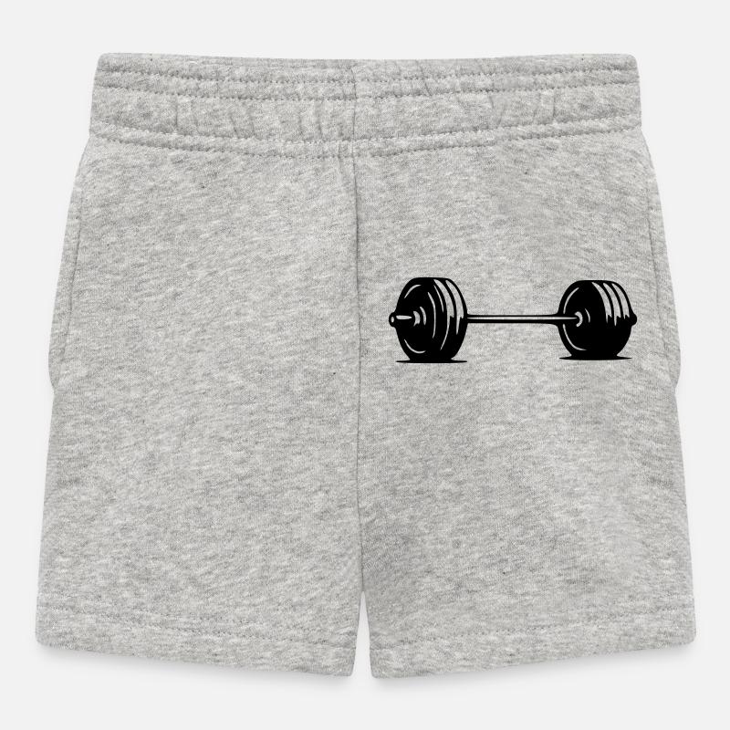 Barbell - Baby Shorts - heather grey