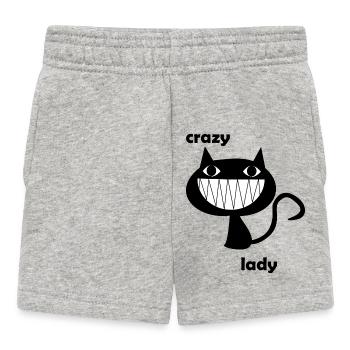 Crazy Cat Lady - Baby Shorts - Grau meliert - Vorne
