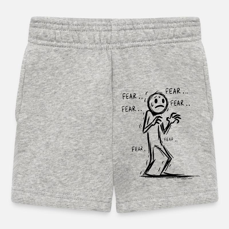 Anxious man - Baby Shorts - heather grey