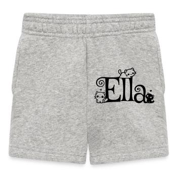 Ella Name Vorname Kätzchenname - Baby Shorts - Grau meliert - Vorne