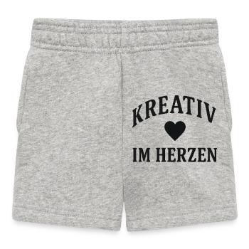 Herz Kreativ - Baby Shorts - Grau meliert - Vorne