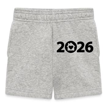 Constructeur 2026, Fête de pendaison de crémaillère 2026, Maison 2026 - Short Bébé - gris chiné - Devant