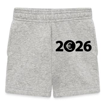 Euro 2026, Billionaire, Millionaire, Profit - Baby Shorts - heather grey - Front