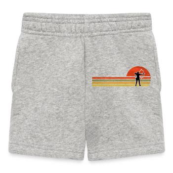 Silhouette rétro de Sunset Archer - Short Bébé - gris chiné - Devant