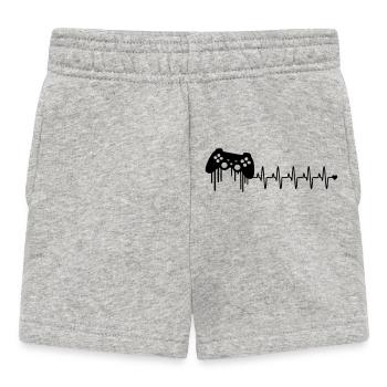 gaming kontroller herzschlag - Baby Shorts - Grau meliert - Vorne